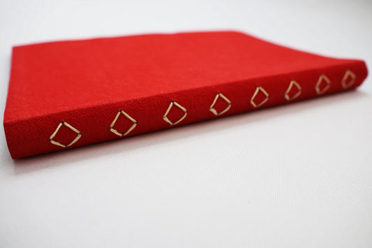 Handmade Soft Cover Journal, Diamond Exposed Stitching