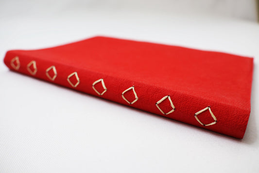 Handmade Soft Cover Journal, Diamond Exposed Stitching
