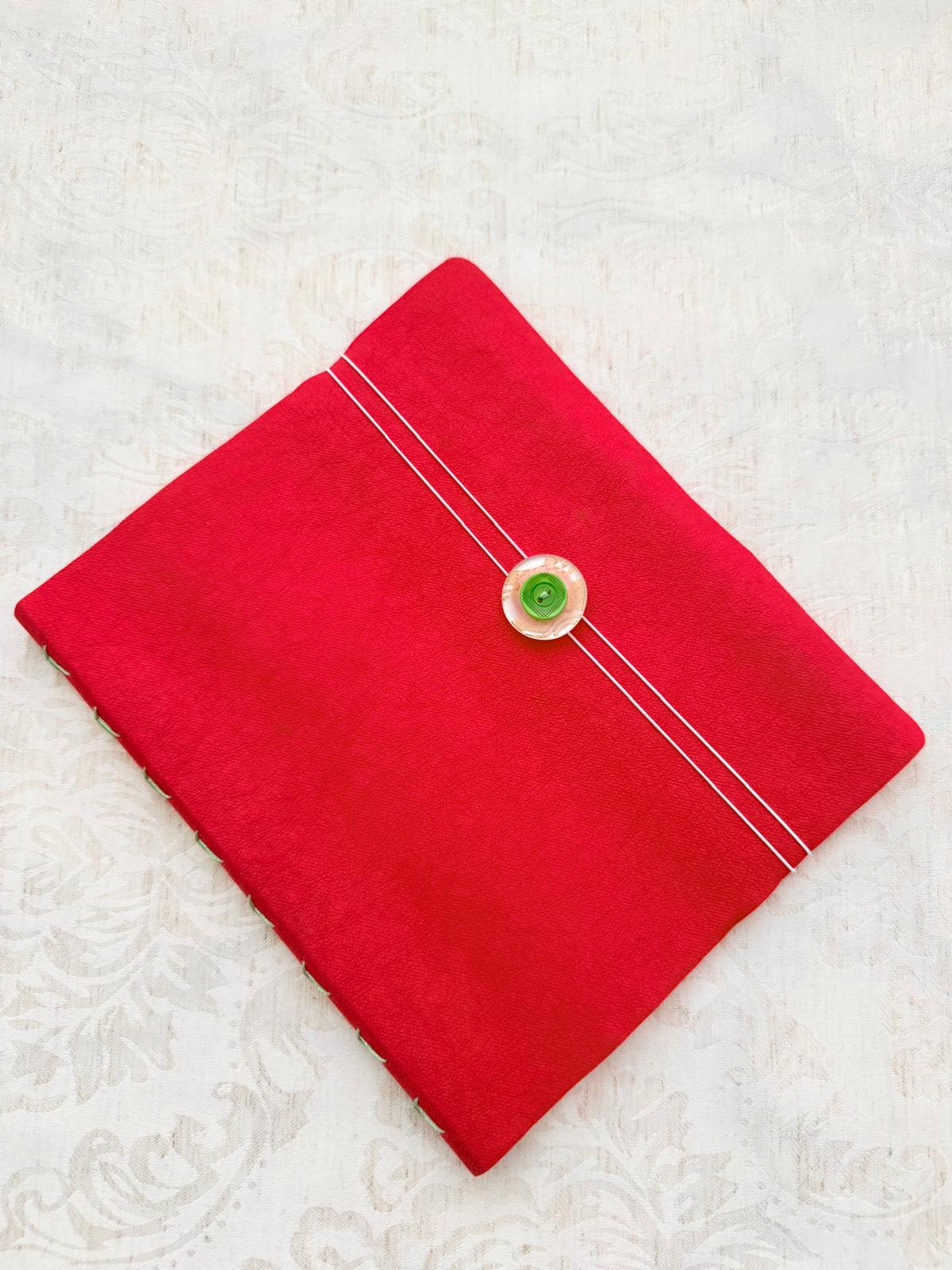 Handmade Soft Cover Weekly Planner Journal, Exposed Stitching