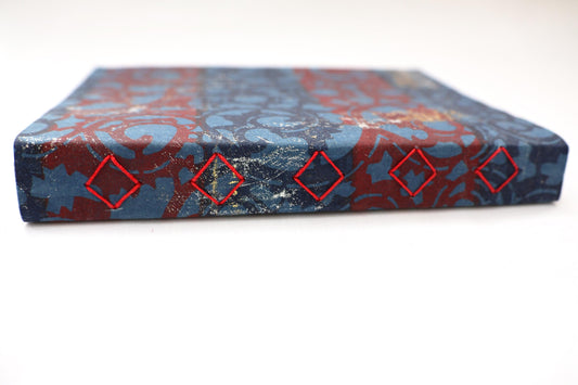 Handmade Soft Cover Journal, Diamond Exposed Stitching